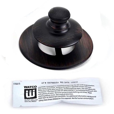 Watco Univ. NuFit Push Pull Bath Stopper, Non-Grid Strain and Silicone, Bronze 48750-PP-BZ